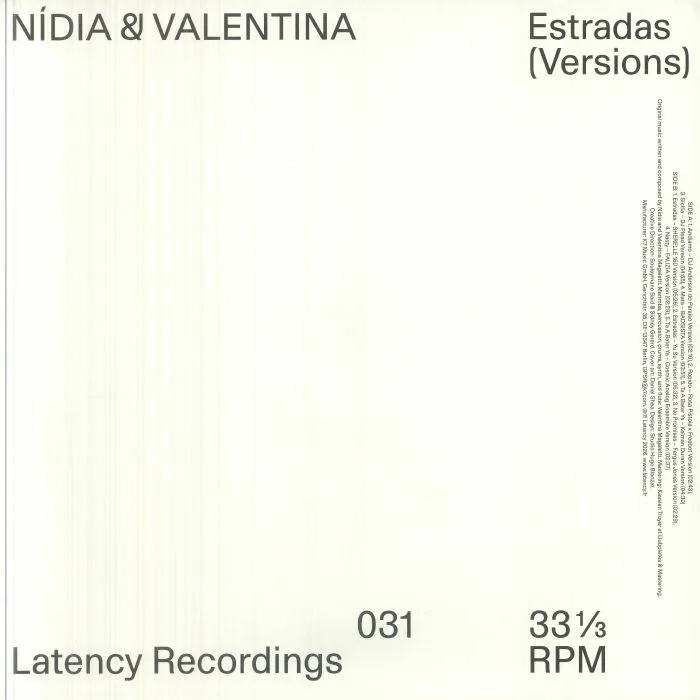Обратная сторона обложки — NIDIA / VALENTINA — Estradas (Versions)