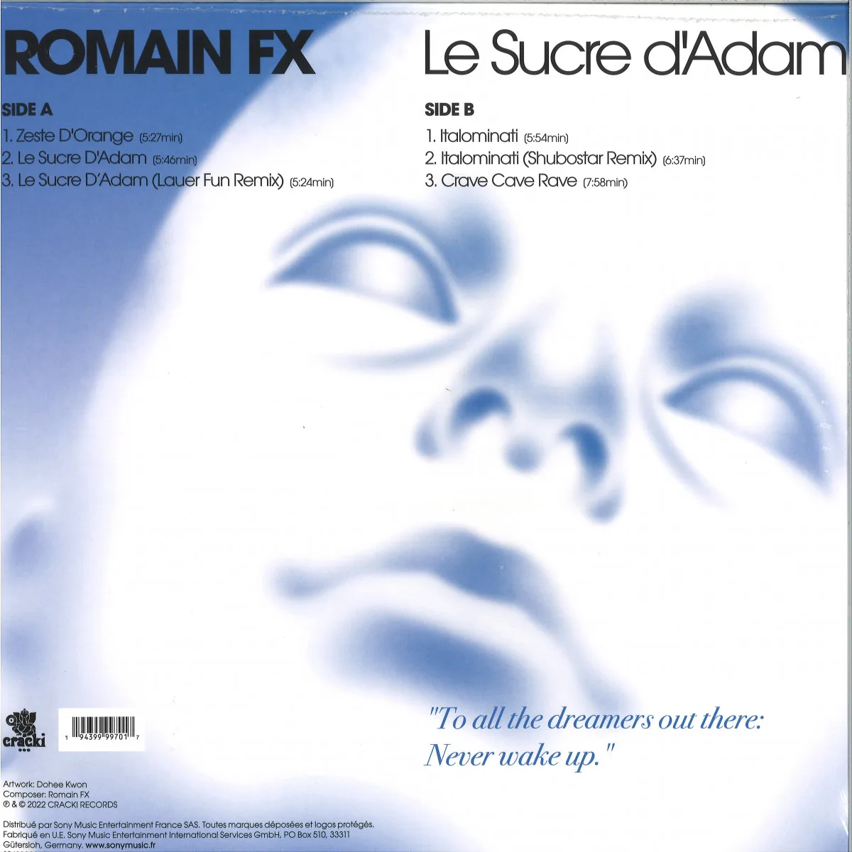 Обратная сторона обложки — Romain Fx — Le Sucre d'Adam
