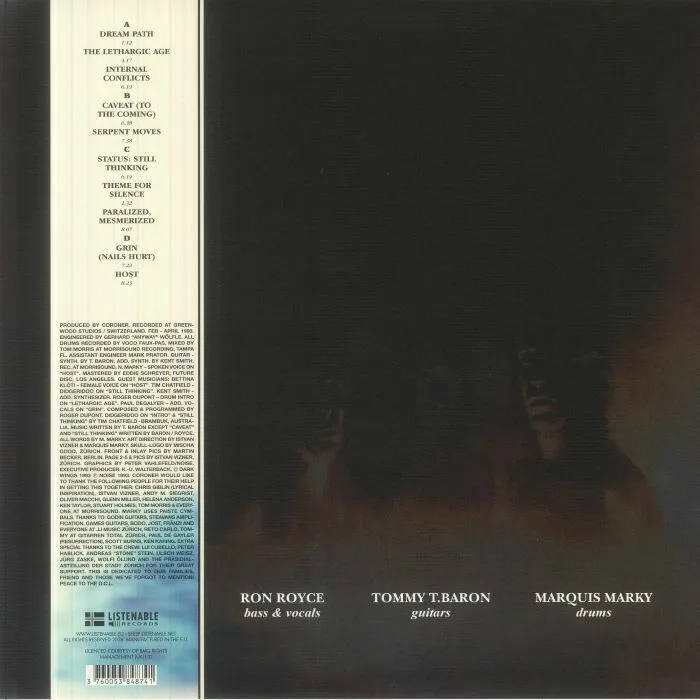 Обратная сторона обложки — CORONER — Grin (reissue) (B-STOCK)