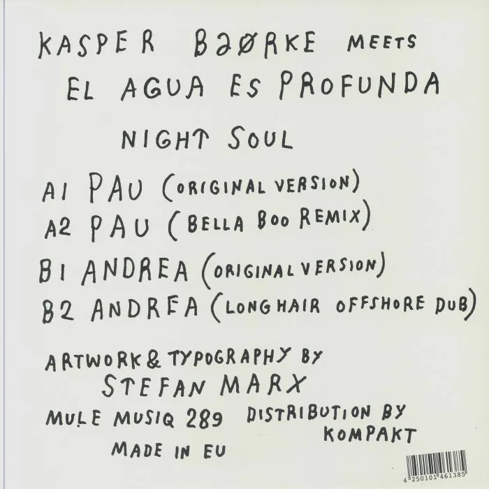 Обратная сторона обложки — Kasper BJORKE meets EL AGUA ES PROFUNDA — Night Soul