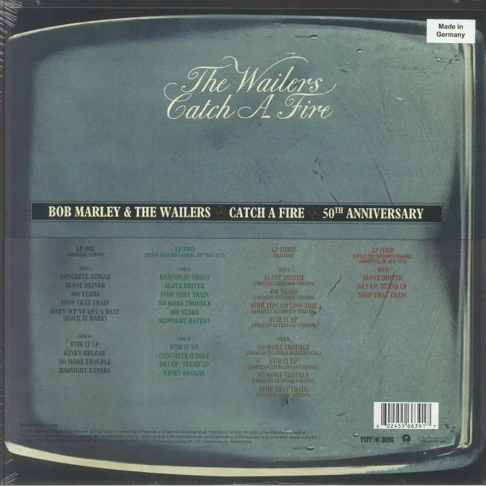 Обратная сторона обложки — BOB MARLEY & THE WAILERS — Catch A Fire (50th Anniversary Edition)