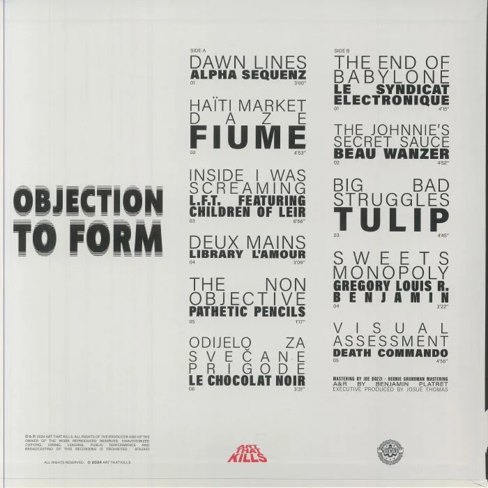 Обратная сторона обложки — VARIOUS — Objection To Form