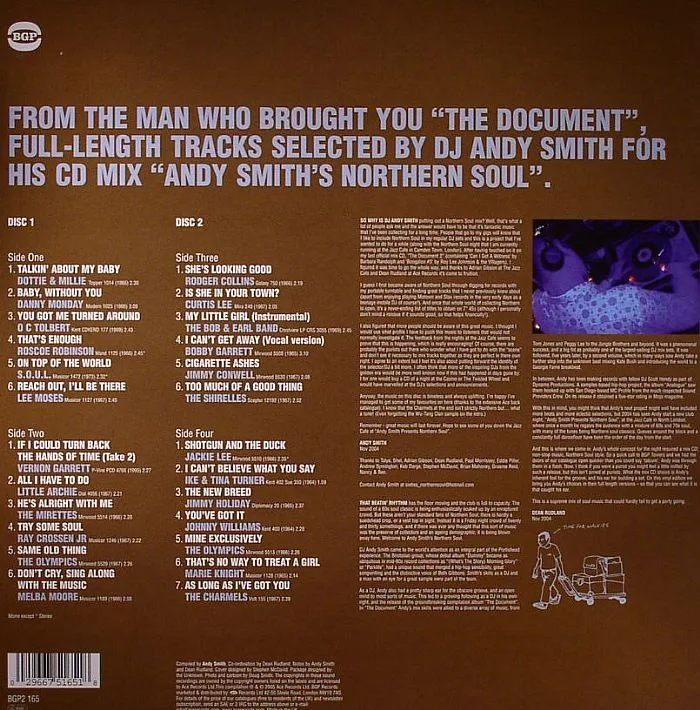 Обратная сторона обложки — DJ ANDY SMITH / VARIOUS — Andy Smith's Northern Soul