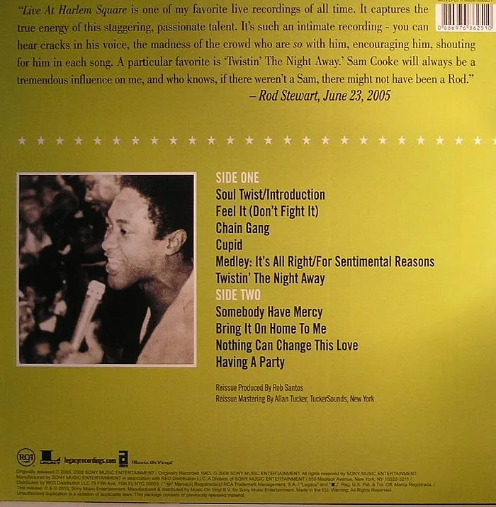 Back cover — Sam COOKE — One Night Stand: Sam Cooke Live At The Harlem Square Club