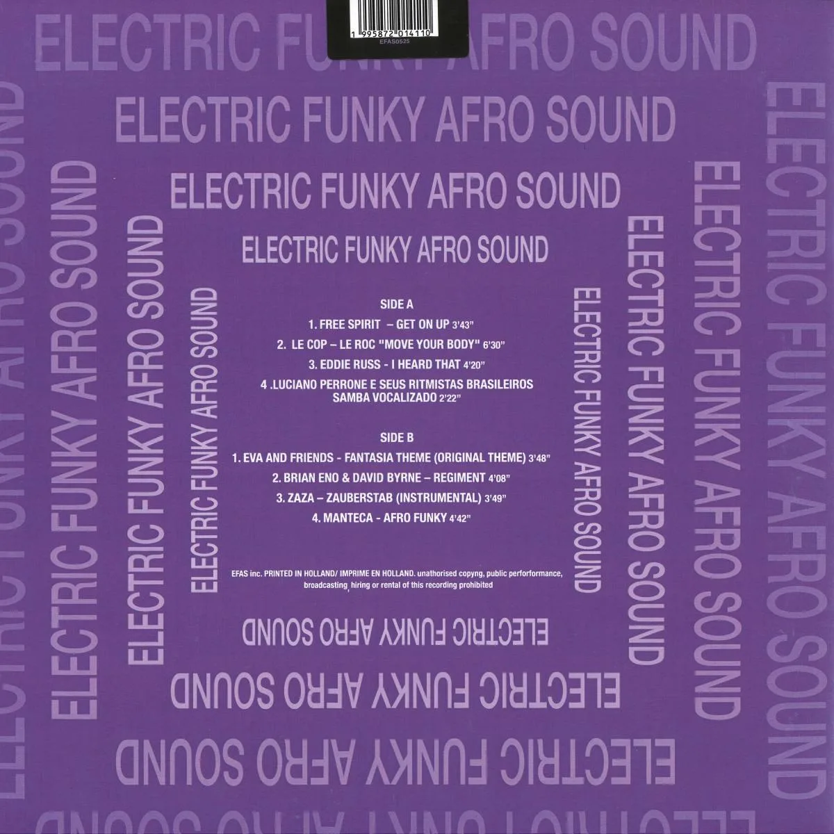 Back cover — Electric Funcky Afro Sound — Vol.13