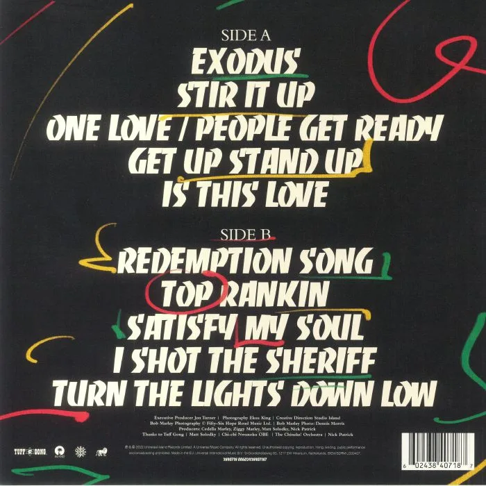 Back cover — Bob MARLEY / THE CHINEKE ORCHESTRA — Bob Marley & The Chineke! Orchestra