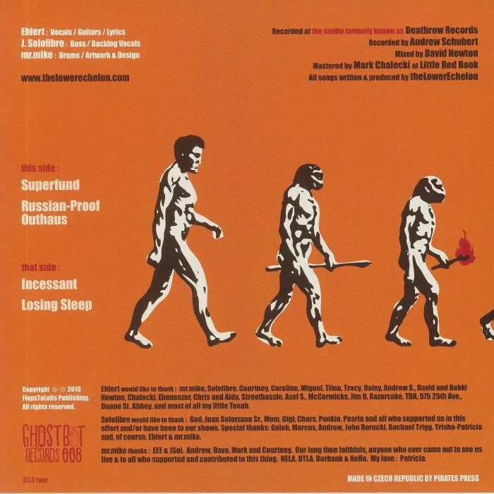 Back cover — The LOWER ECHELON — Descent Of