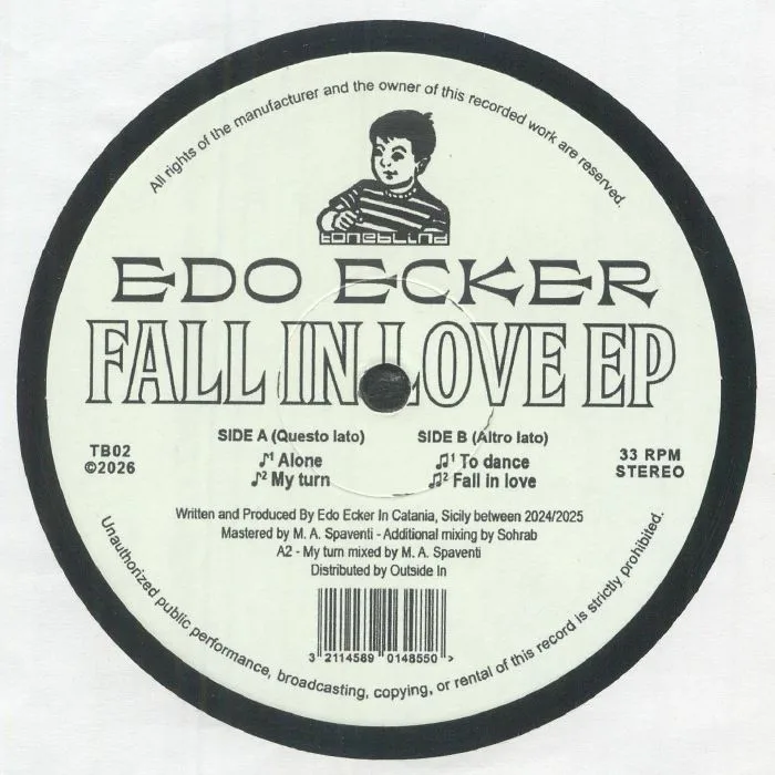 Лицевая сторона обложки — Edo ECKER — Fall In Love EP