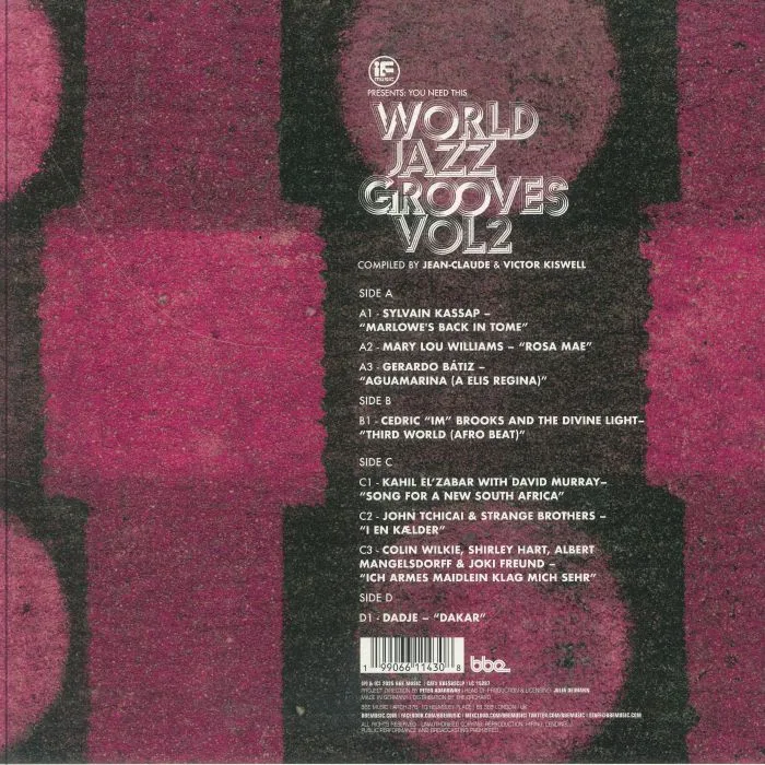 Обратная сторона обложки — Jean Claude KISWELL / VICTOR KISWELL / lVARIOUS — If Music Presents You Need This! World Jazz Grooves Volume 2