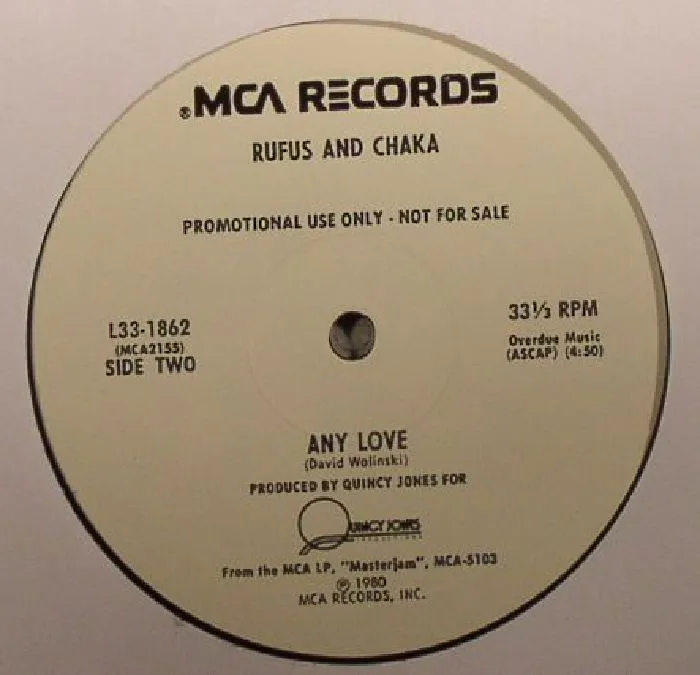 Обратная сторона обложки — RUFUS & CHAKA — Any Love