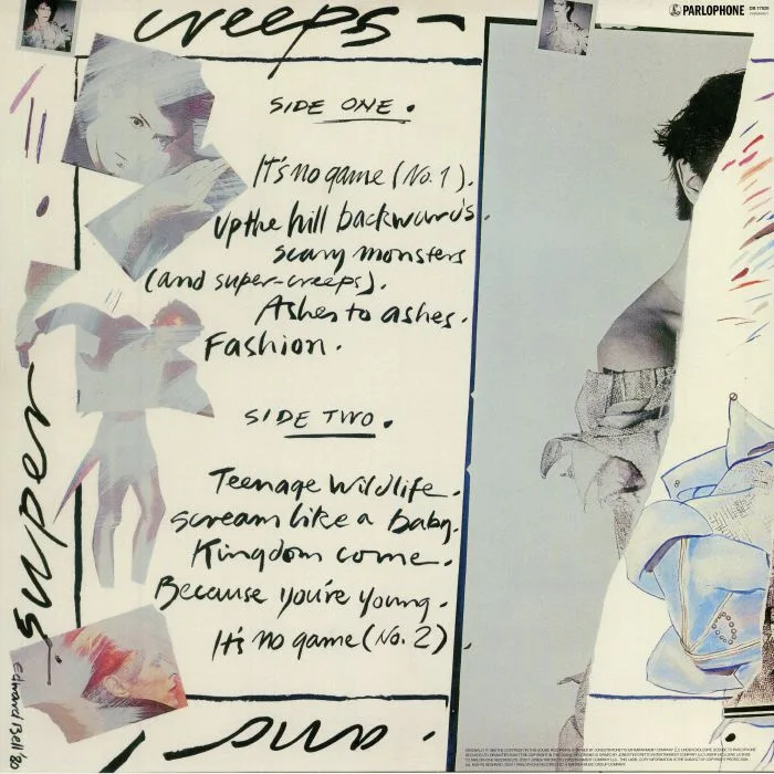 Back cover — David BOWIE — Scary Monsters (reissue)