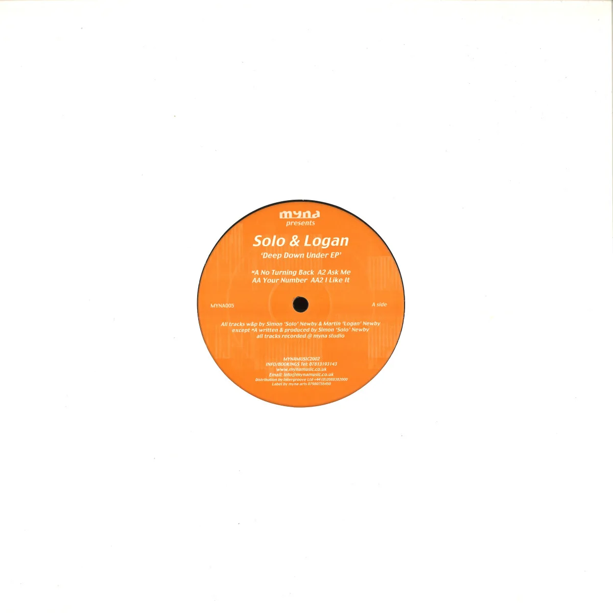 Back cover — Solo & Logan — Deep Down Under Ep