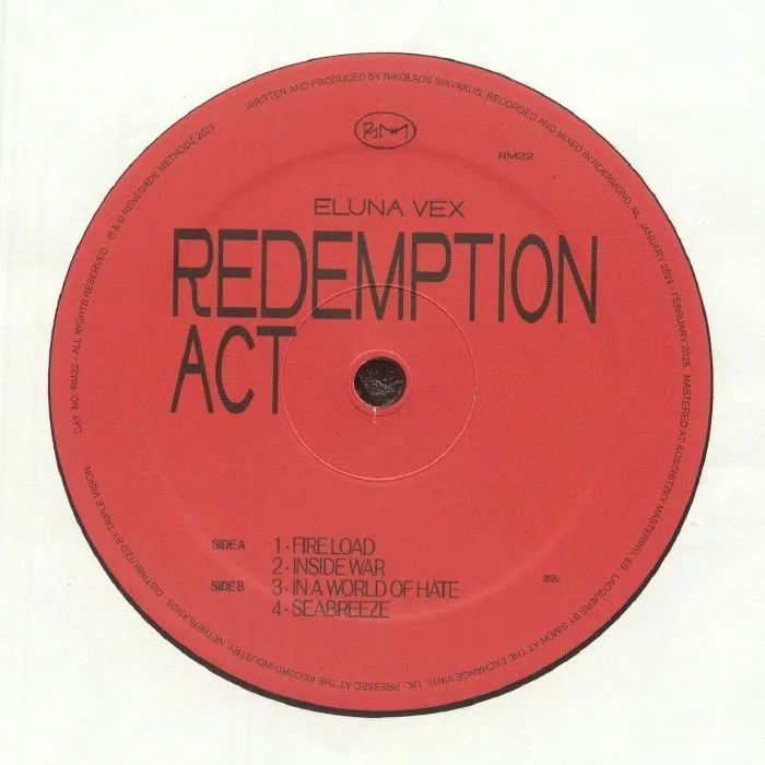 Лицевая сторона обложки — Eluna VEX — Redemption Act
