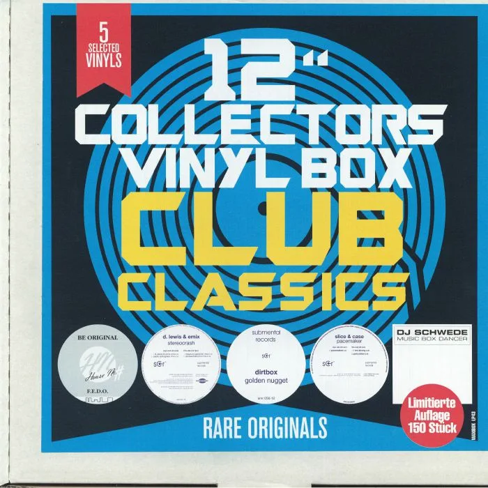 Лицевая сторона обложки — DJ SCHWEDE / SLICE & CASE / DIRTBOX / FEDO / LEWIS D / EMIX — 12" Collector's Vinyl Box: Club Classics