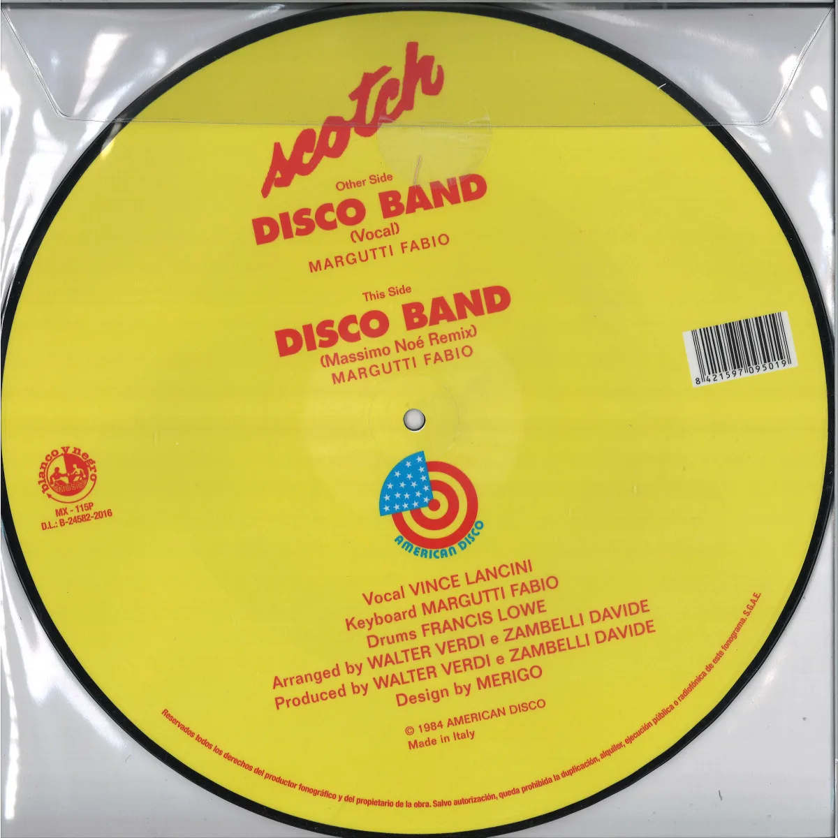 Обратная сторона обложки — Scotch — Disco Band EP