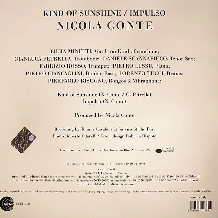 Back cover — Nicola CONTE — Kind Of Sunshine
