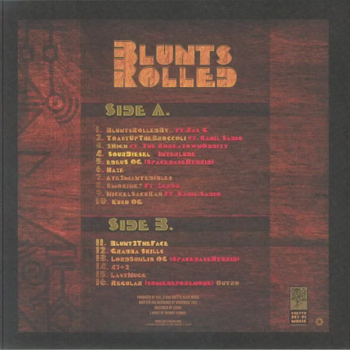 Обратная сторона обложки — RAS G — Blunts Rolled