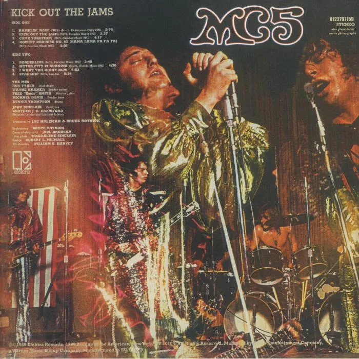 Back cover — MC5 — Kick Out The Jams