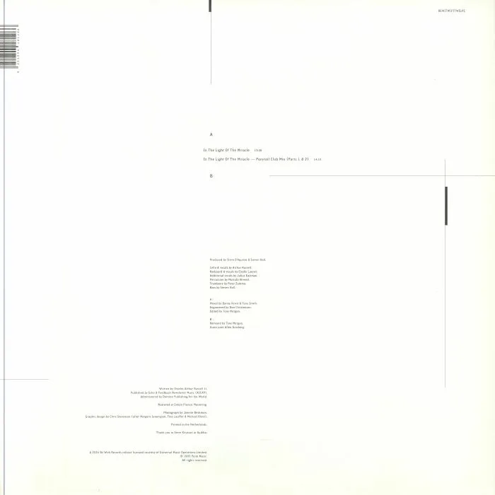 Back cover — Arthur RUSSELL — In The Light Of The Miracle (reissue)