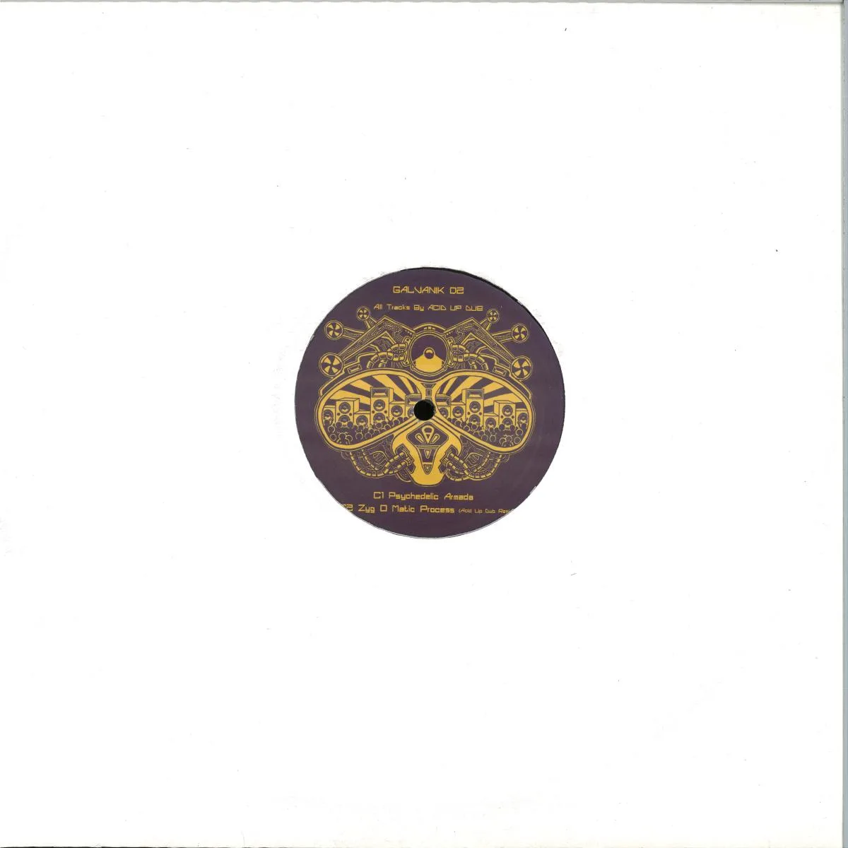 Back cover — Acid Up Dub, Dynamic Structure — Galvanik 02 LP 2x12"