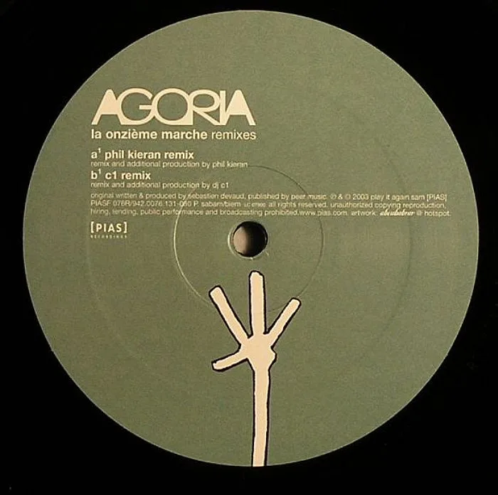 Front cover — AGORIA — La 11 Eme Marche (remix)