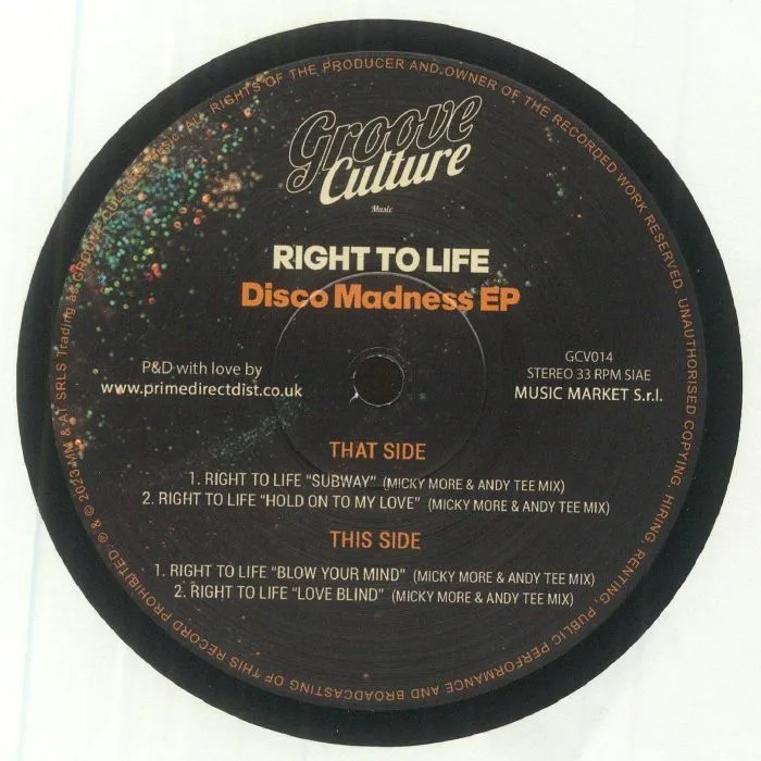 Обратная сторона обложки — RIGHT TO LIFE — Disco Madness EP