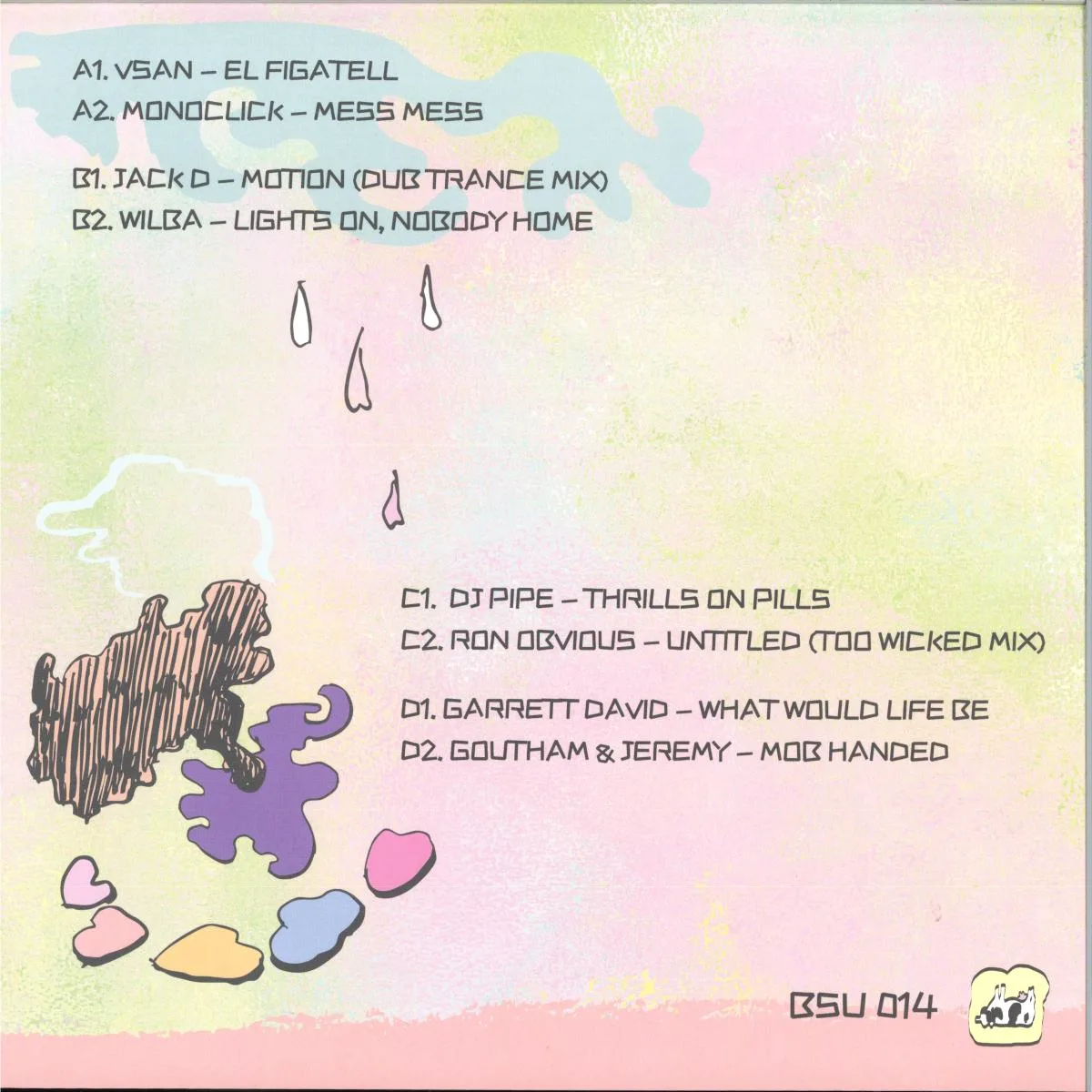 Обратная сторона обложки — Various — 15 Years of Butter Side Up 2x12"