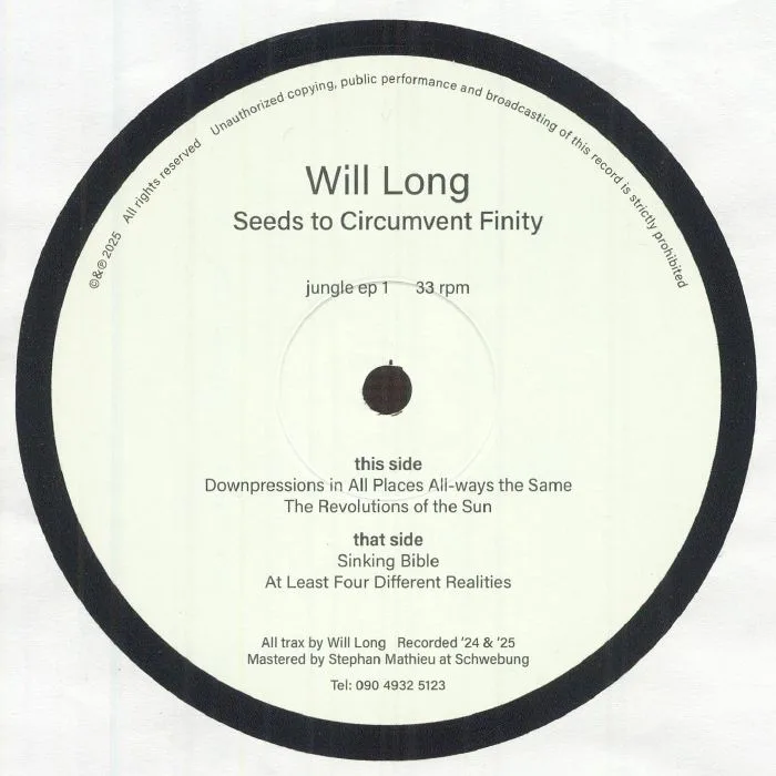 Лицевая сторона обложки — Will LONG — Seeds To Circumvent Finity