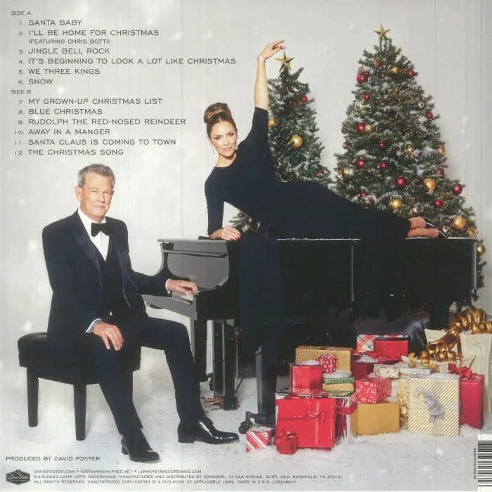 Обратная сторона обложки — David FOSTER / KATHARINE McPHEE — Christmas Songs
