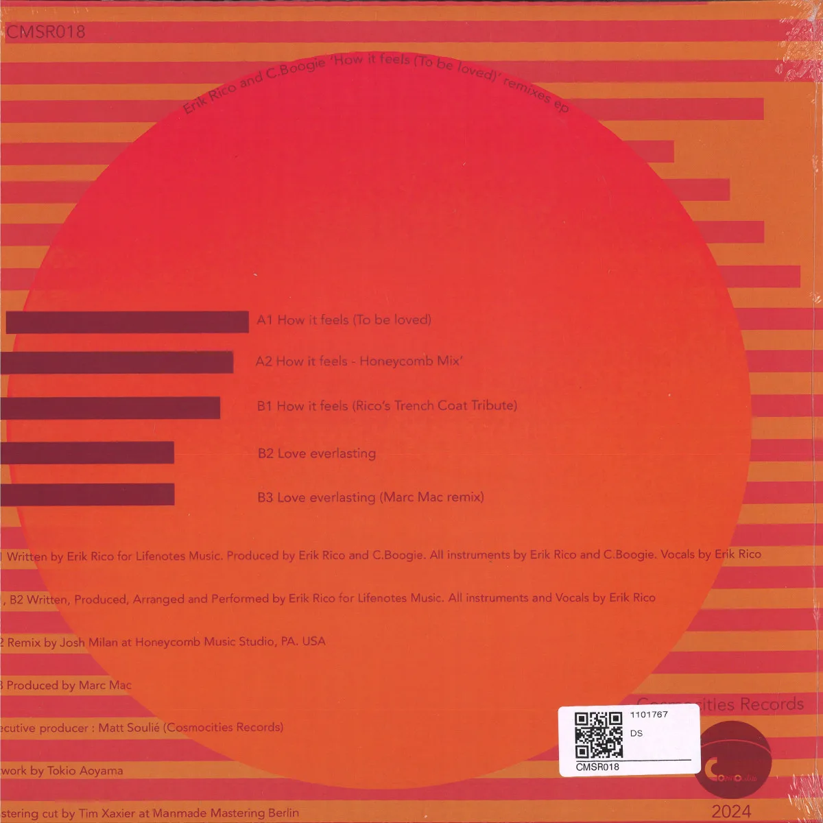 Back cover — Erik Rico — How It Feels (To Be Loved) Remixes EP