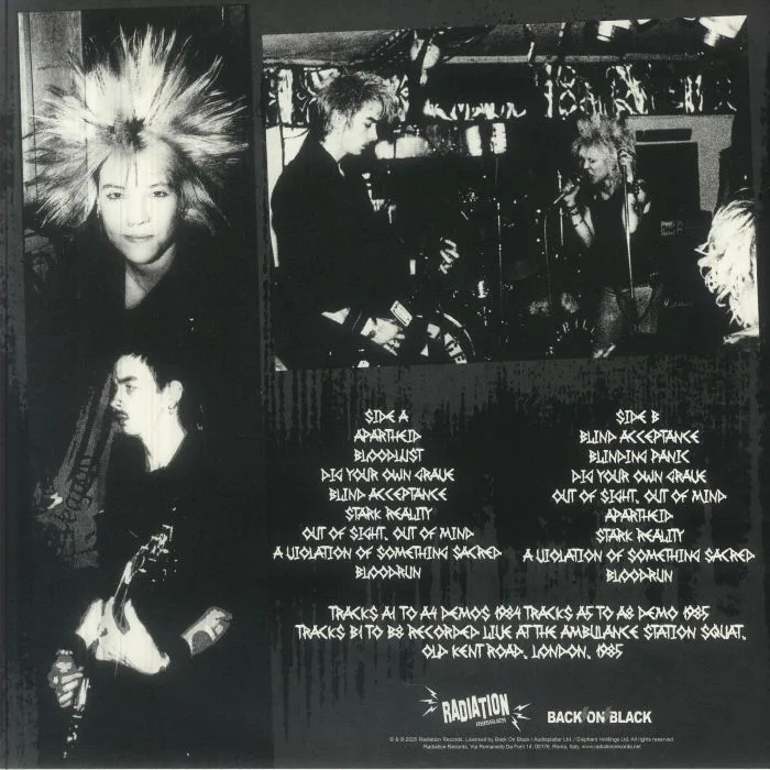 Back cover — SACRILEGE — Total Sacrilege: The Demos