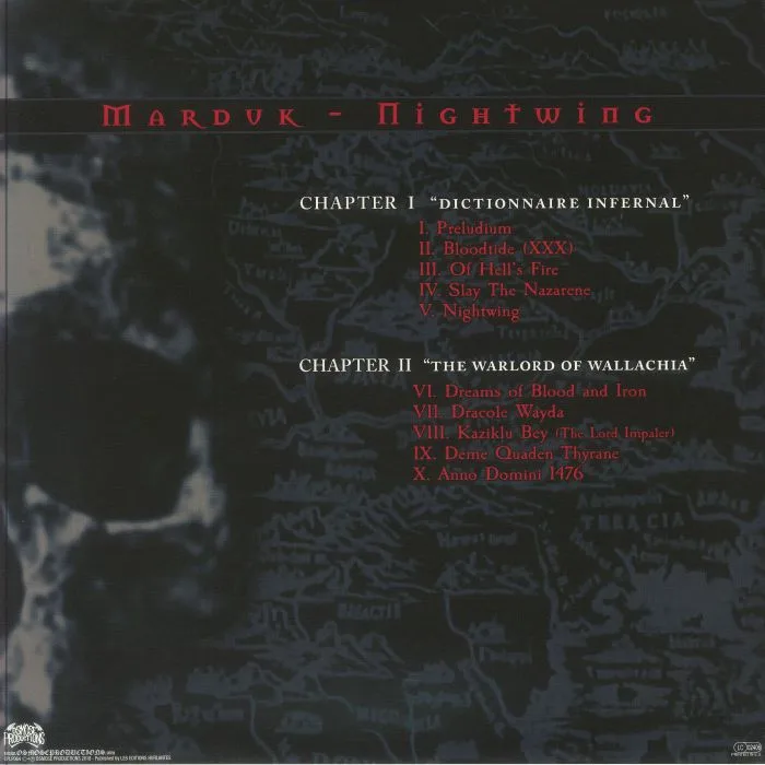 Обратная сторона обложки — MARDUK — Nightwing (reissue)