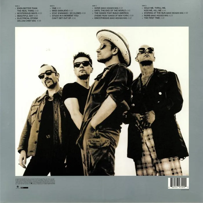 Обратная сторона обложки — U2 — The Best Of 1990-2000 (remastered)