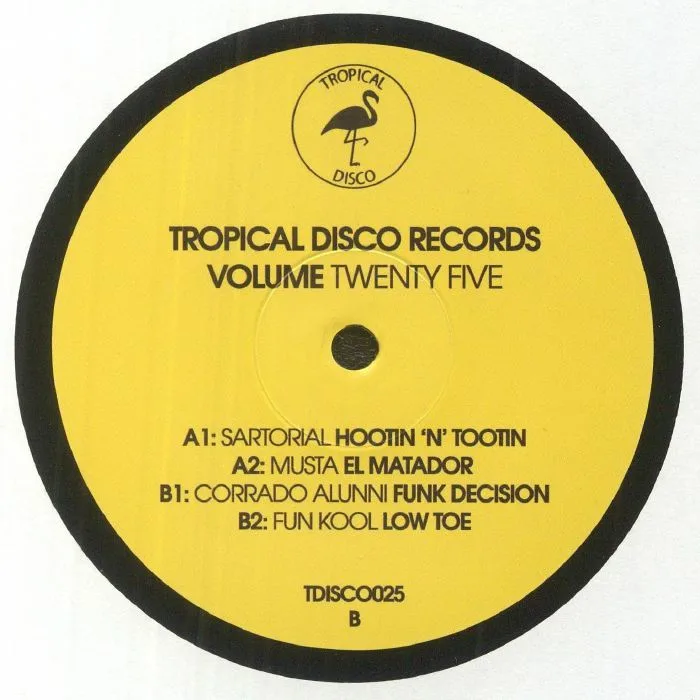 Back cover — SARTORIAL / MUSTA / CORRADO ALUNNI / FUN KOOL — Tropical Disco Records Vol 25