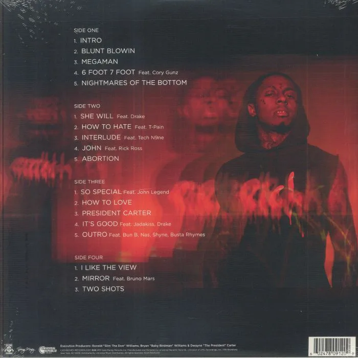 Обратная сторона обложки — LIL WAYNE — Tha Carter IV (reissue)