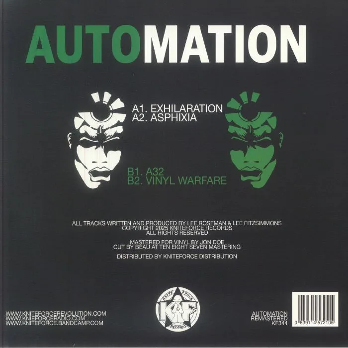 Back cover — AUTOMATION — The Green EP (remastered)