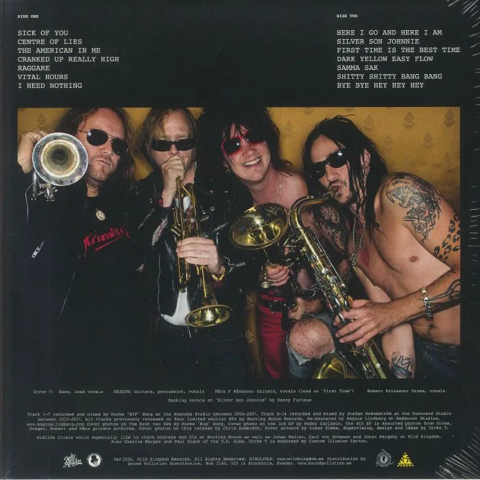 Back cover — MIDLIFE CRISIS — 45 Turns 33