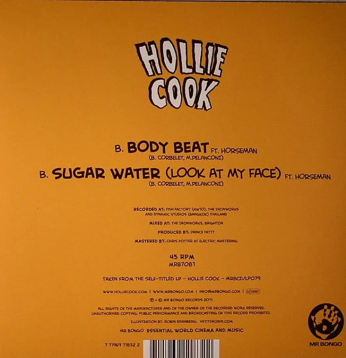 Обратная сторона обложки — Hollie COOK feat HORSEMAN — Body Beat