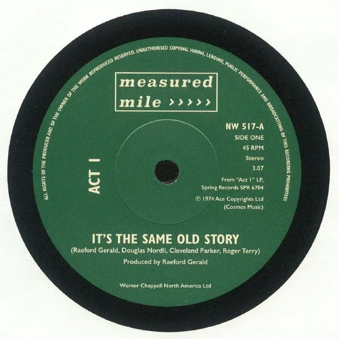 Лицевая сторона обложки — ACT I / IVANO FOSSATI — It's The Same Old Story