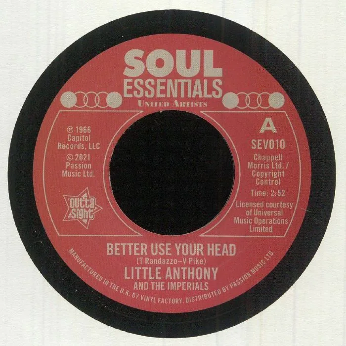 Front cover — LITTLE ANTHONY & THE IMPERIALS — Better Use Your Head