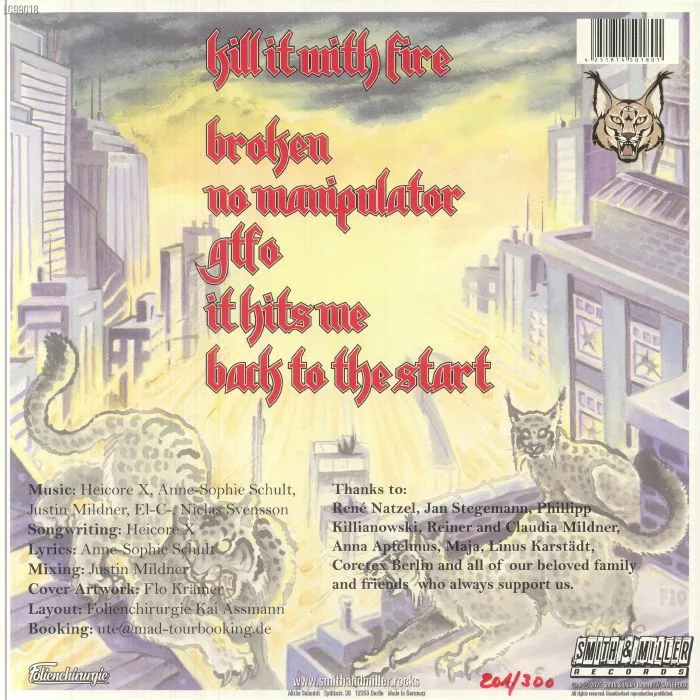 Back cover — MAD LYNX — Kill It With Fire