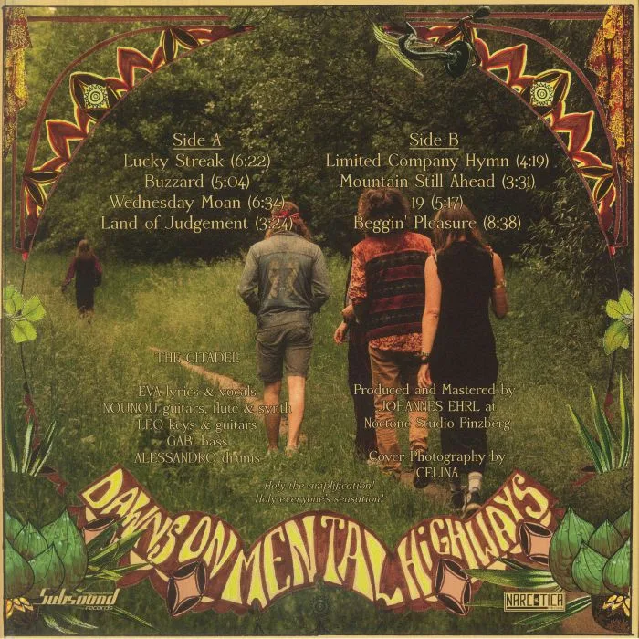 Back cover — The CITADEL — Dawns On Mental Highways