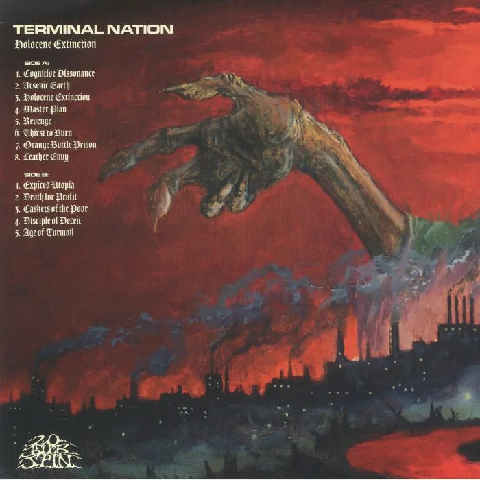 Back cover — TERMINAL NATION — Holocene Extinction