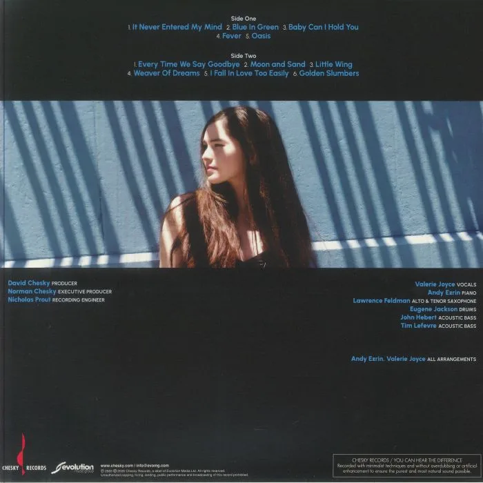 Обратная сторона обложки — Valerie JOYCE — New York Blue (Chesky Original Masters Series)