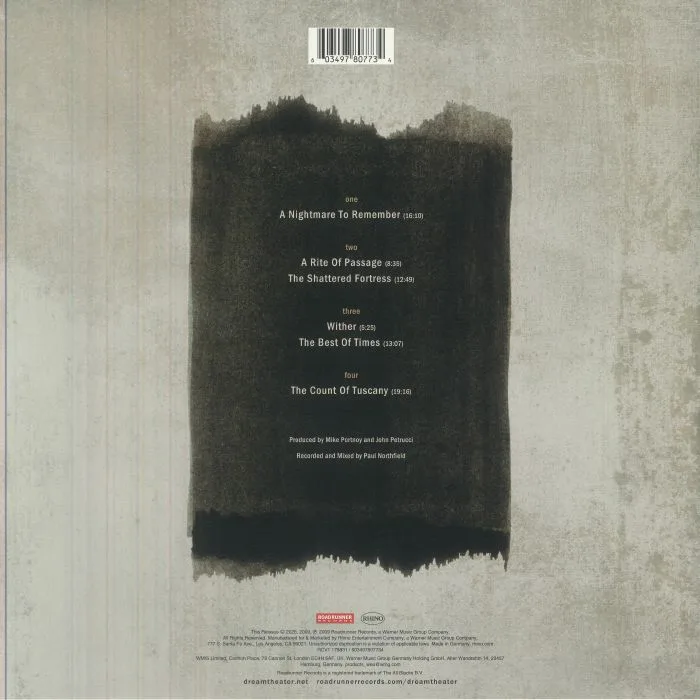 Back cover — DREAM THEATER — Black Clouds & Silver Linings (reissue)
