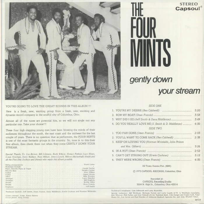 Back cover — FOUR MINTS — Gently Down Your Stream
