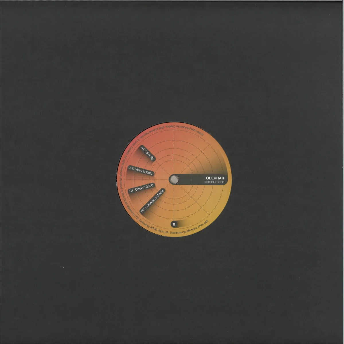 Back cover — Olekhar — Intercity EP