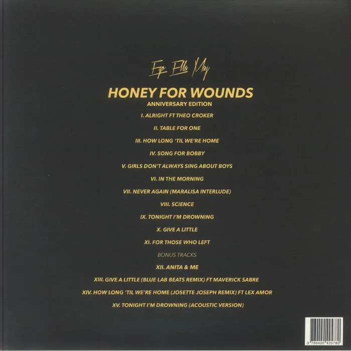 Обратная сторона обложки — Ego Ella MAY — Honey For Wounds (5th Anniversay Edition)