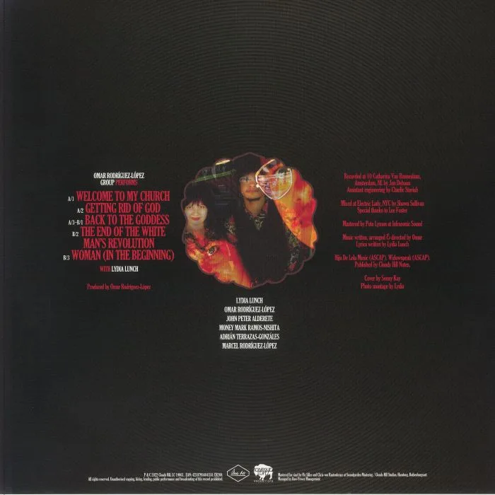 Back cover — Omar RODRIGUEZ LOPEZ / LYDIA LUNCH — Omar Rodriguez Lopez & Lydia Lunch (reissue)