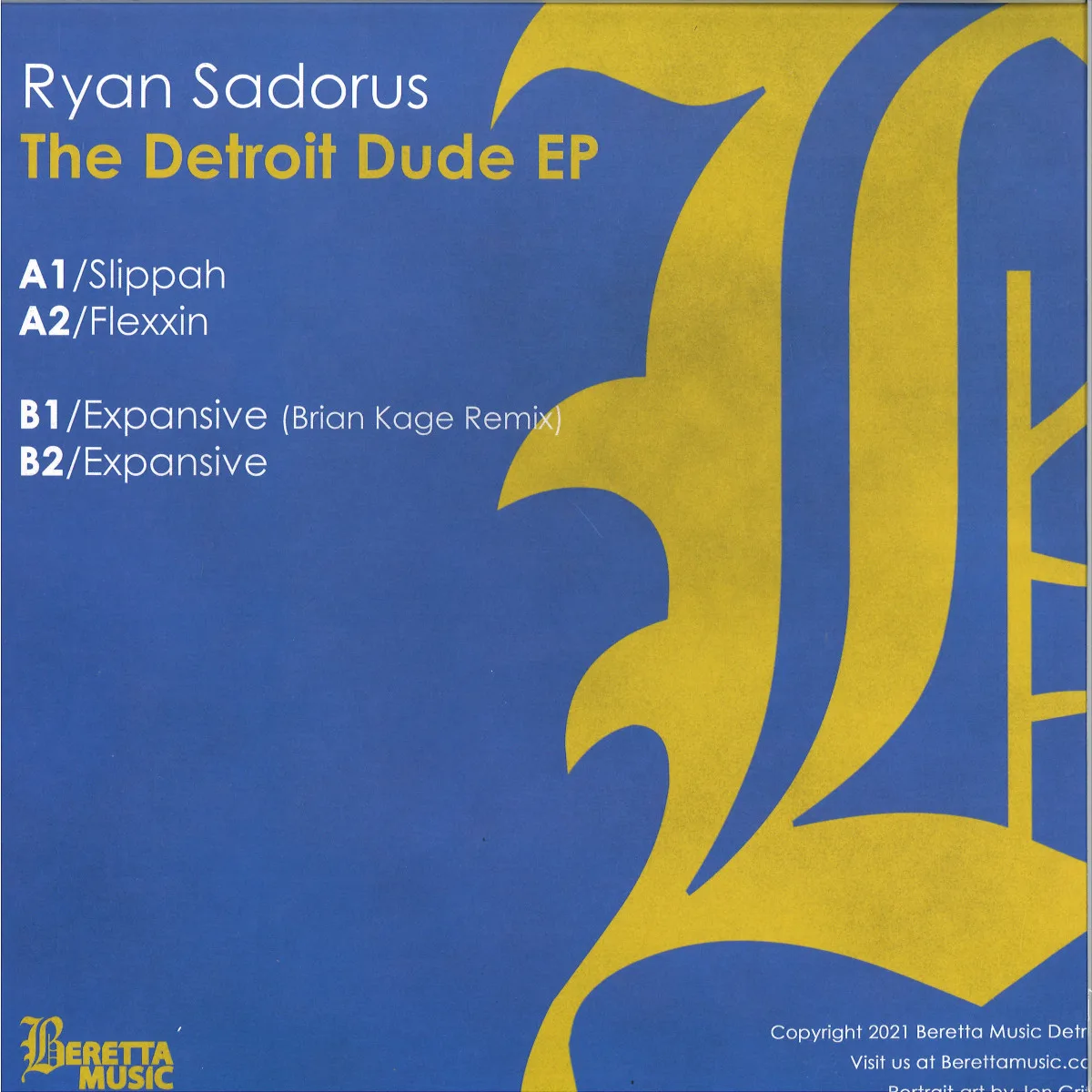 Back cover — Ryan Sadorus — The Detroit Dude EP